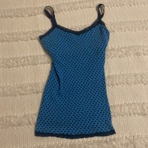 Aeropostale camisole blue polkadot spaghetti straps Cami Size XS